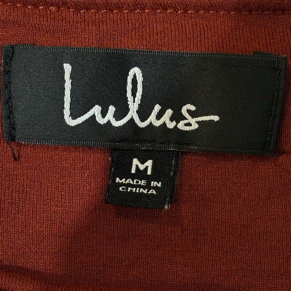 Lulu's Women’s Orange Rust Velvet Bodysuit Size Medium - Picture 8 of 9